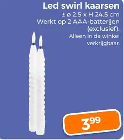 Trekpleister Led swirl kaarsen aanbieding