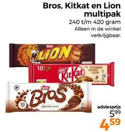 Trekpleister Bros, Kitkat en Lion multipak aanbieding