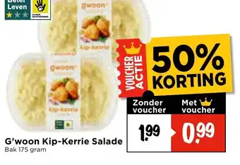 Vomar Voordeelmarkt G'woon Kip Kerrie Salade aanbieding