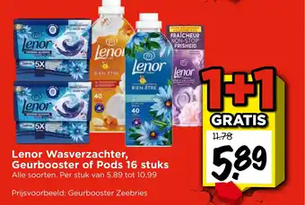 Vomar Voordeelmarkt Lenor Wasverzachter, Geurbooster of Pods aanbieding