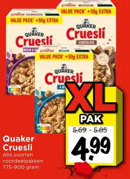 Vomar Voordeelmarkt Quaker Cruesli aanbieding