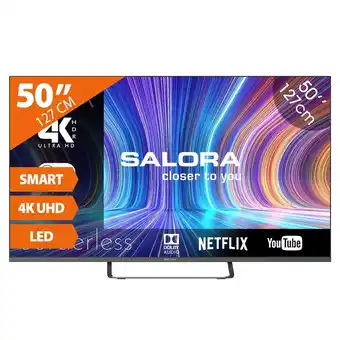 Bol.com Salora 50UV210 tv 127 cm (50) 4K Ultra HD Smart TV Wifi Zwart 250 cd/m² aanbieding