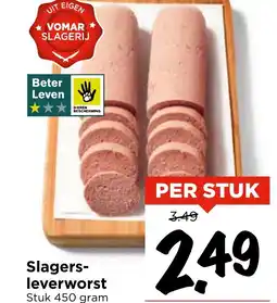 Vomar Voordeelmarkt Slagers leverworst aanbieding