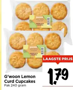 Vomar Voordeelmarkt G'woon Lemon Curd Cupcakes aanbieding