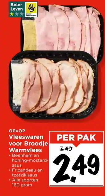 Vomar Voordeelmarkt Vleeswaren voor Broodje Warmvlees aanbieding