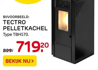 Praxis Tectro pelletkachel Type TBH570 aanbieding