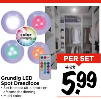 Vomar Voordeelmarkt Grundig LED Spot Draadloos aanbieding