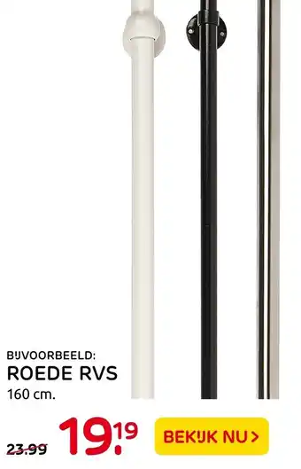 Praxis Roede rvs 160 cm aanbieding