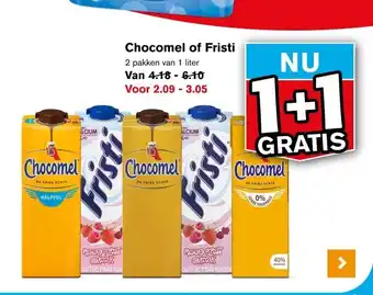 Hoogvliet Chocomel of Fristi aanbieding