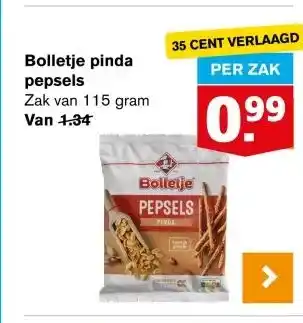 Hoogvliet Bolletje pinda pepsels aanbieding