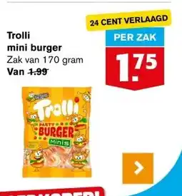 Hoogvliet Trolli mini burger aanbieding