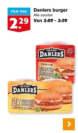 Hoogvliet Danlers burger aanbieding