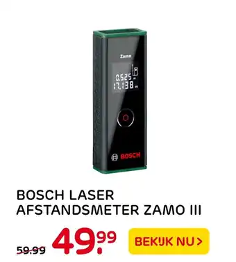 Praxis Bosch laser afstandsmeter zamo III aanbieding