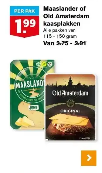 Hoogvliet Maaslander of Old Amsterdam kaasplakken aanbieding