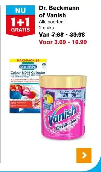 Hoogvliet Dr. Beckmann of Vanish aanbieding