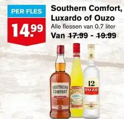 Hoogvliet Southern Comfort, Luxardo of Ouzo aanbieding