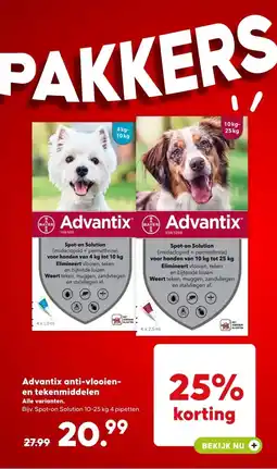 Pets Place Advantix anti-vlooien- en tekenmiddelen aanbieding