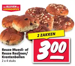 Nettorama Reuze Muesli of Reuze Rozijnen, Krentenbollen aanbieding