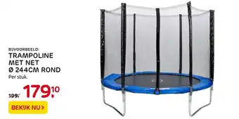 Praxis Trampoline met net 244 cm rond aanbieding