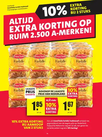 Nettorama Farfalle Tradizionali aanbieding