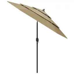 Praxis vidaXL Parasol 3-laags - 250 x 229 cm - UV-beschermend materiaal aanbieding