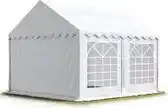 Bol.com Partytent feesttent 4x4 m tuinpaviljoen -tent PVC 700 N in wit waterdicht aanbieding