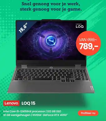 Paradigit Lenovo LOQ 15 aanbieding