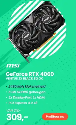 Paradigit msi GeForce RTX 4060 aanbieding