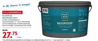 Kluswijs Kluswijs muurverf mat aanbieding