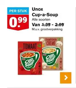 Hoogvliet Unox Cup-a-Soup aanbieding