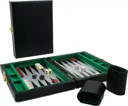 Bol.com Hot Games Backgammon Koffer Magnetisch Zwart 23x17 aanbieding