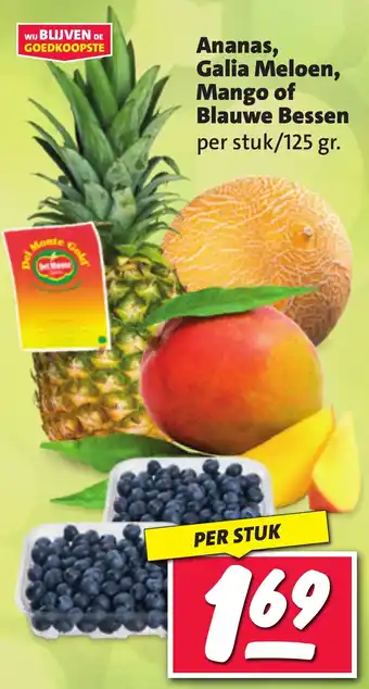 Boni Ananas, Galia Meloen, Mango of Blauwe Bessen aanbieding