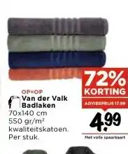 Vomar Voordeelmarkt OP=OP Van der Valk Badlaken aanbieding