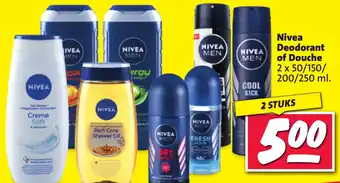 Boni Nivea Deodorant of Douche aanbieding