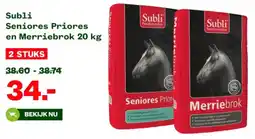 Welkoop Subli Seniores Priores en Merriebrok aanbieding