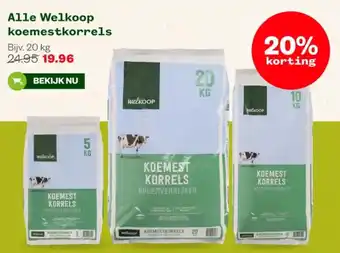 Welkoop Alle Welkoop koemestkorrels aanbieding