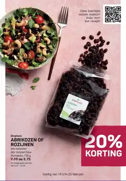 Ekoplaza Ekoplaza Abrikozen of Rozijnen aanbieding