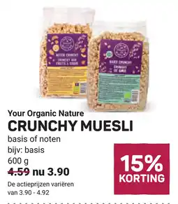 Ekoplaza Your Organic Nature Crunchy Muesli aanbieding