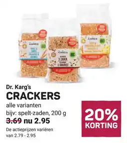 Ekoplaza Dr. Karg's Crackers aanbieding