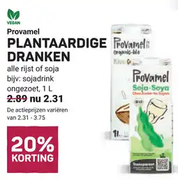 Ekoplaza Vegan Provamel Plantaardige Dranken aanbieding