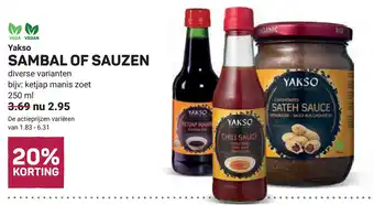 Ekoplaza Yakso Sambal of Sauzen aanbieding