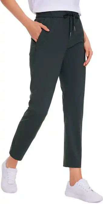 Amazon CRZ YOGA Dames Stretch Lounge Joggingbroek Reizen Broek Enkeltrekkoord 7/8 Atletische Trainingsbroek aanbieding