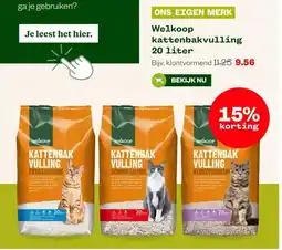 Welkoop Welkoop kattenbakvulling 20 liter aanbieding