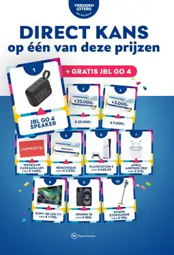 Vriendenloterij Direct kans op één van deze prijzen aanbieding