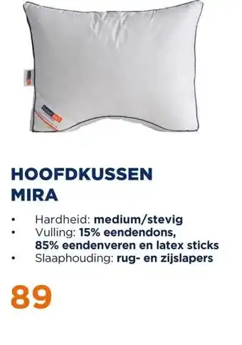 TotaalBED Hoofdkussen Mira | dons & latex | aanbieding