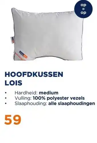 TotaalBED Hoofdkussen Lois | polyester vezels | aanbieding