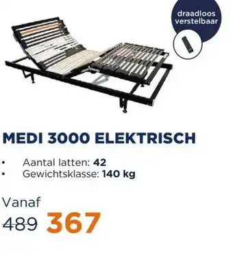 TotaalBED Lattenbodem Medi 3000 elektrisch draadloos | 70x200 aanbieding