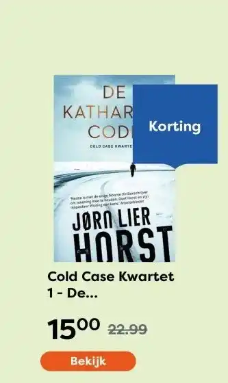 The Read Shop Cold Case Kwartet 1 - De Katharinacode aanbieding