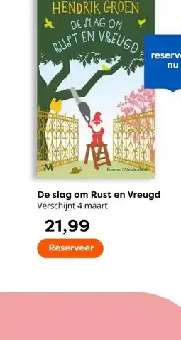 The Read Shop De slag om Rust en Vreugd Verschijnt 4 maart aanbieding