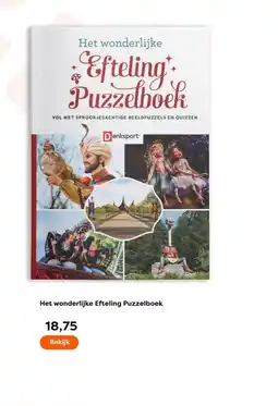 The Read Shop Het wonderlijke Efteling Puzzelboek aanbieding